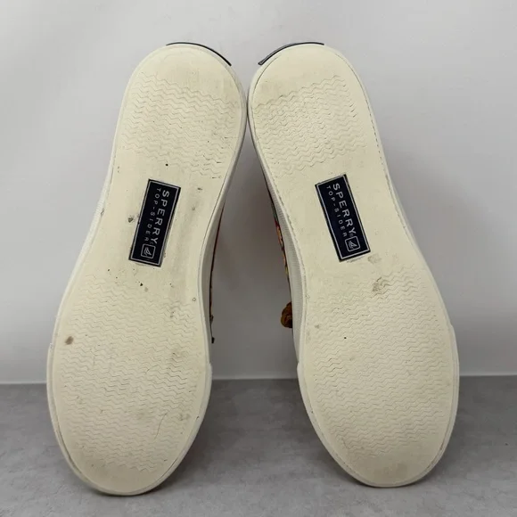 Sperry Women’s Tropical Floral & Flamingo Canvas Slip On Boat Shoes Size 7 - Picture 8 of 11